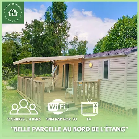 Mobilhomes Cozy 2 Ou 3 En Bordure D'etang 3 Etoiles مكان تخييم *