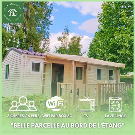 Mobilhomes Cozy 2 Ou 3 En Bordure D'etang 3 Etoiles