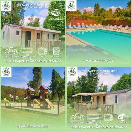 Mobilhomes Cozy 2 Ou 3 En Bordure D'étang 3 étoiles *