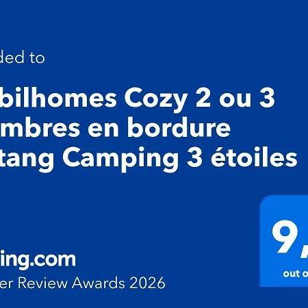 Camping Mobilhomes Cozy 2 Ou 3 En Bordure D'etang 3 Etoiles *