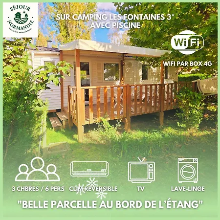 Mobilhomes Cozy 2 Ou 3 En Bordure D'étang 3 étoiles Camping Ivry-la-Bataille