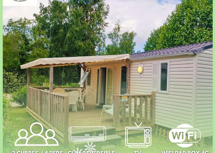 Campsite Mobilhomes Cozy 2 Ou 3 En Bordure D'etang 3 Etoiles *