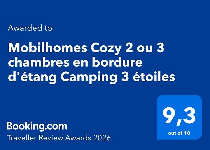 Campsite Mobilhomes Cozy 2 Ou 3 En Bordure D'etang 3 Etoiles *